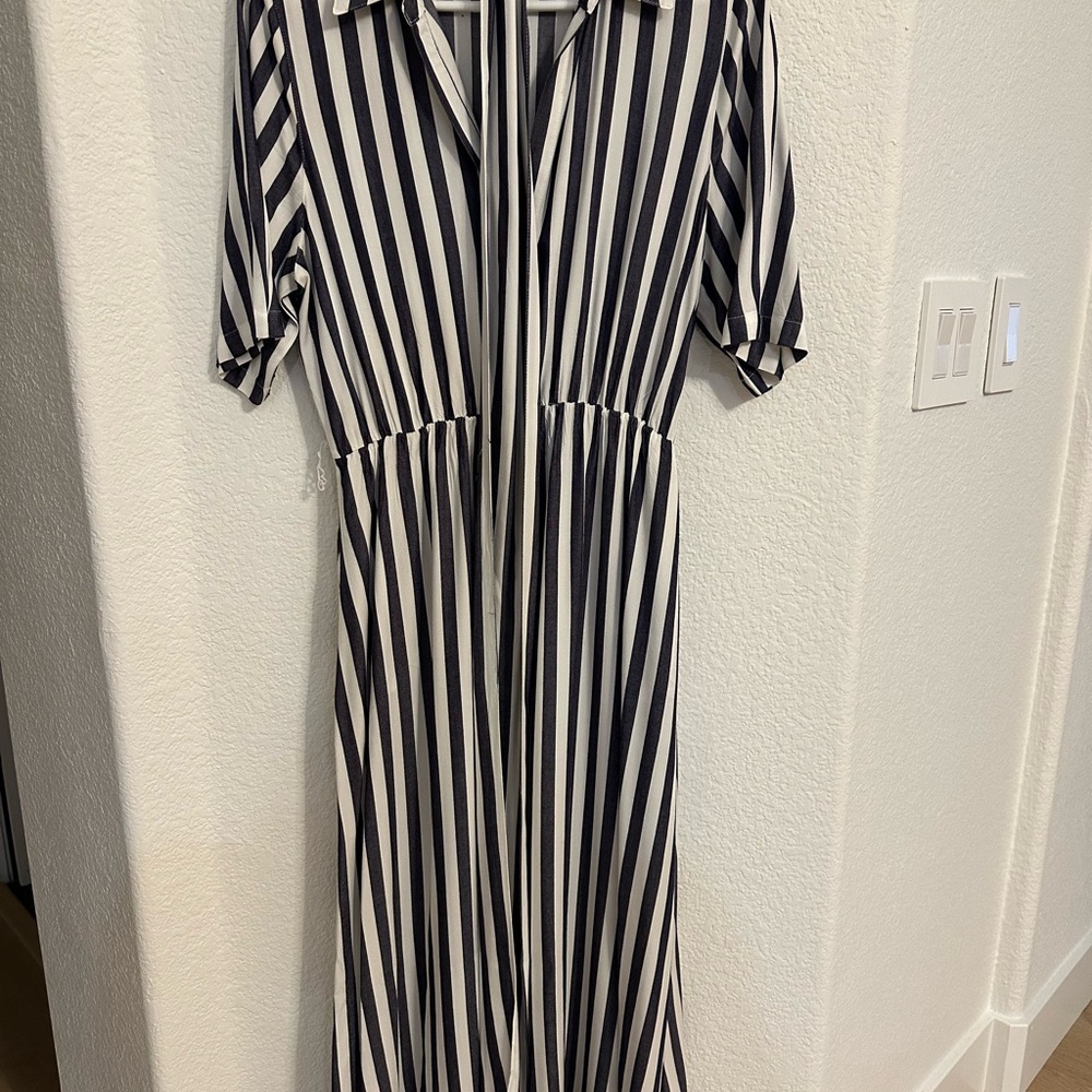 Black and White Striped Dress